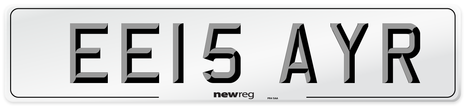 EE15 AYR Number Plate from New Reg